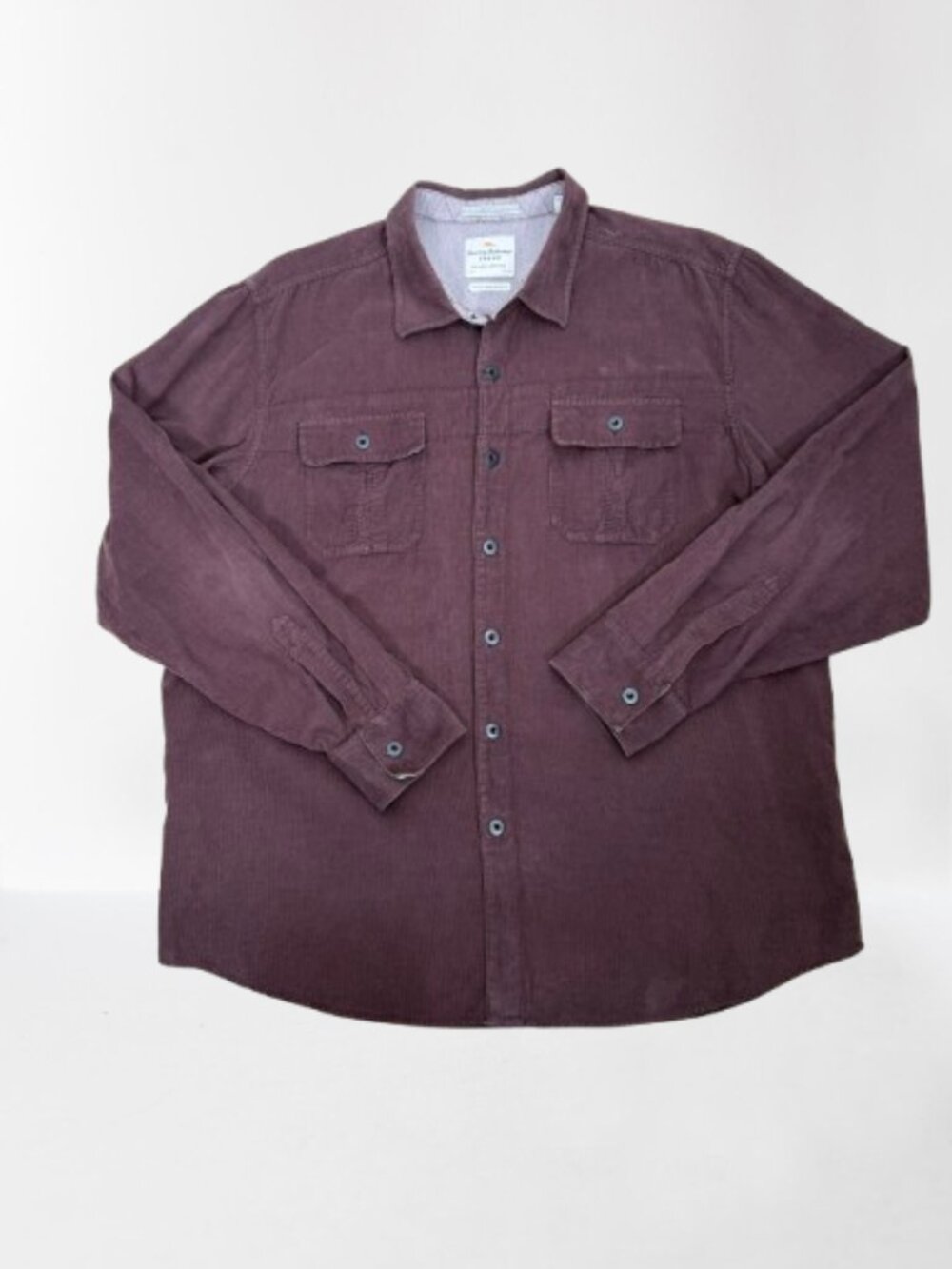 Tommy Bahama Men's Soft Corduroy Modern Fit Button Down Shirt Sz XL Brown